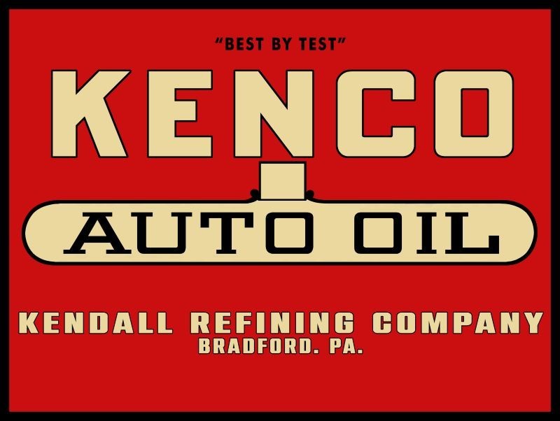 KENCO Auto Oil, Kendall Refining Bradford PA NEW Metal Sign 18×24″ USA STEEL