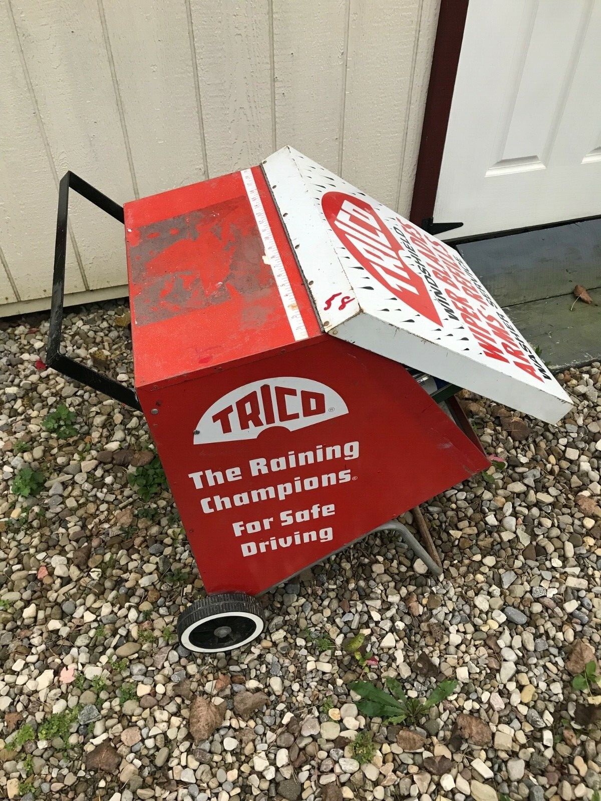 Vintage Original Rat Rod Windshield Wiper Display Case Cabinet Trico Sign SHIPS