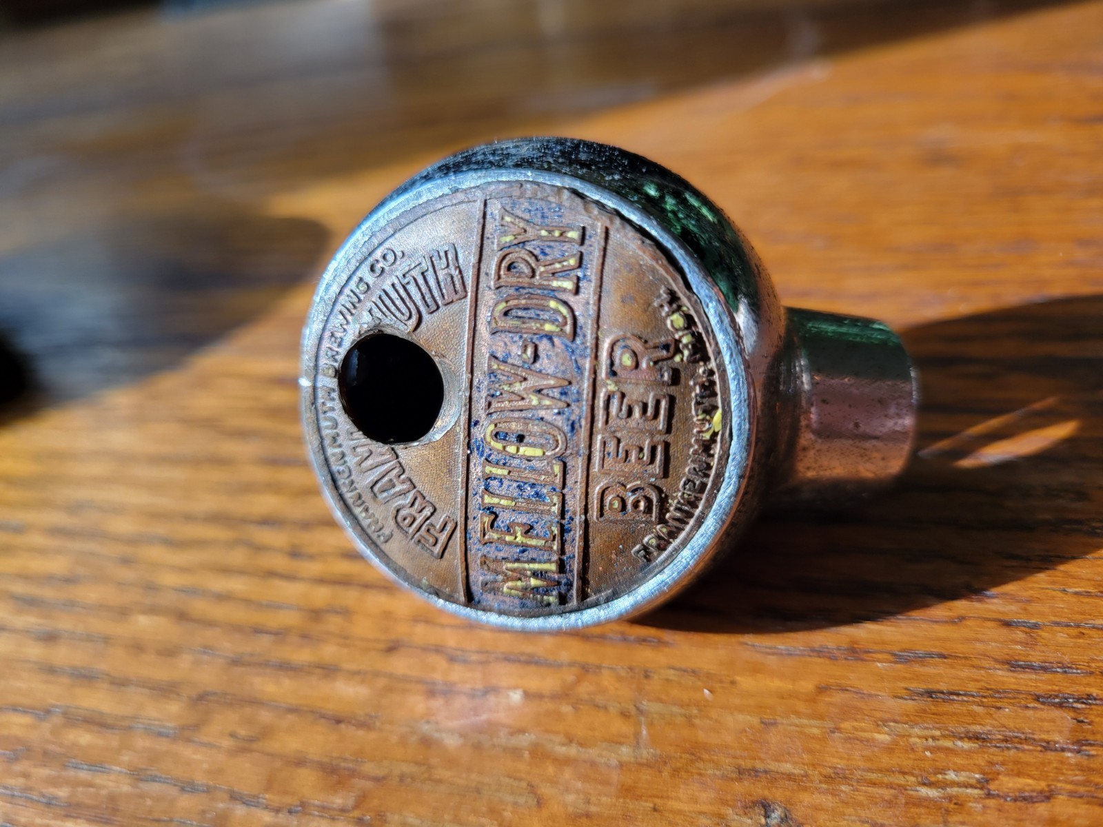 Vintage FRANKENMUTH BEER TAP Hotrod Shift Knob 1920s 1930s Brass Ratrod