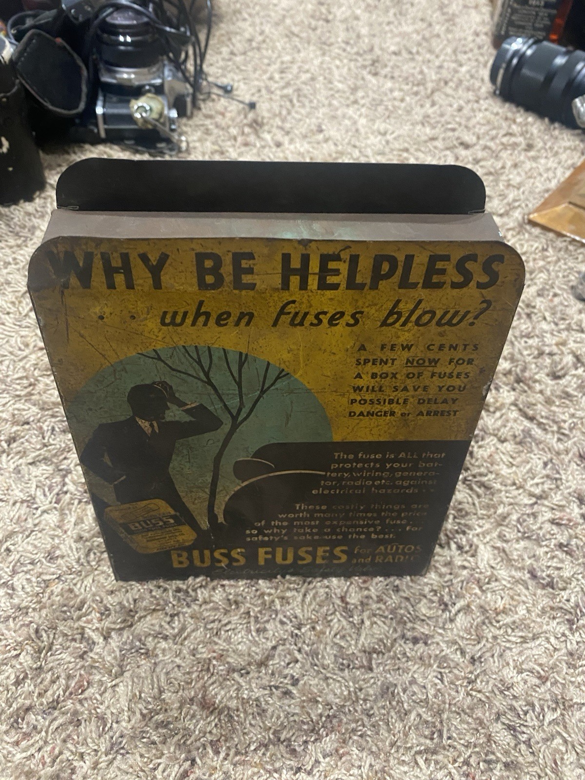Vintage 1950s BUSS FUSES AUTO DISPLAY w/ Fuse Packs