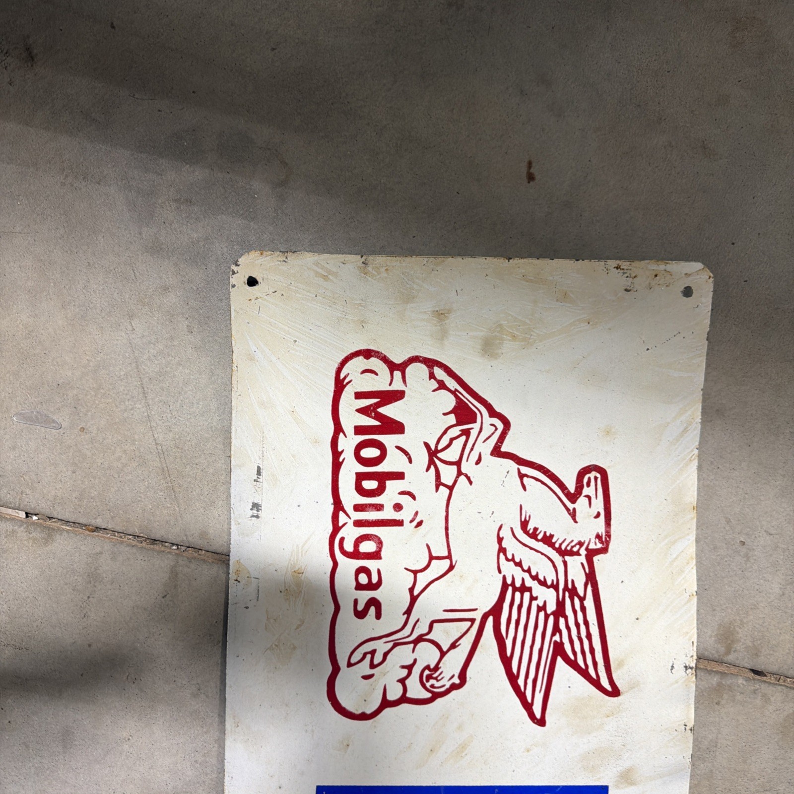 MOBIL Pegasus Painted Metal Sign 32″ x 11″ GAS OIL