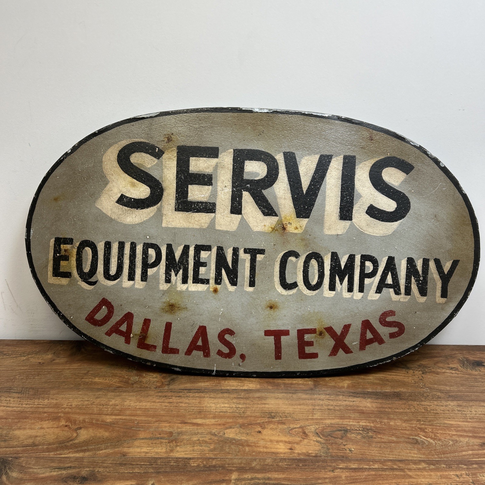 Servis Equipment Company Sign Dallas Texas TRACTOR EQUIPMENT SALES Advertising