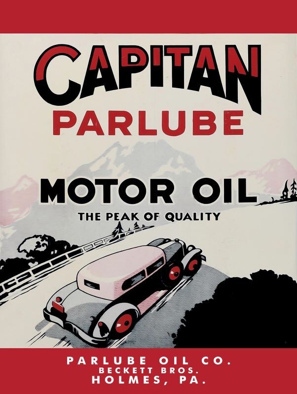 Capitan PARLUBE Motor Oil, Holmes, PA NEW Sign: 30×40″ USA STEEL XXL Size