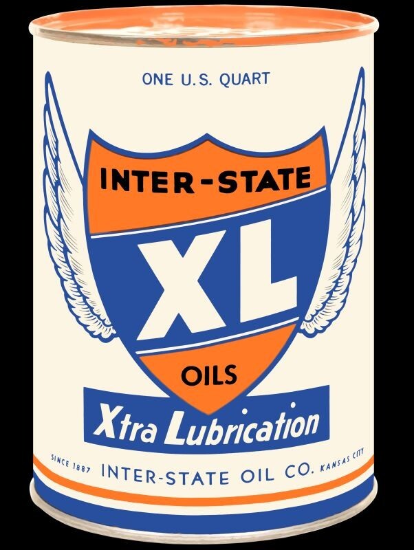 Inter-State XL Motor Oil, Kansas City DIECUT NEW 28″ Tall Sign USA STEEL XL Size