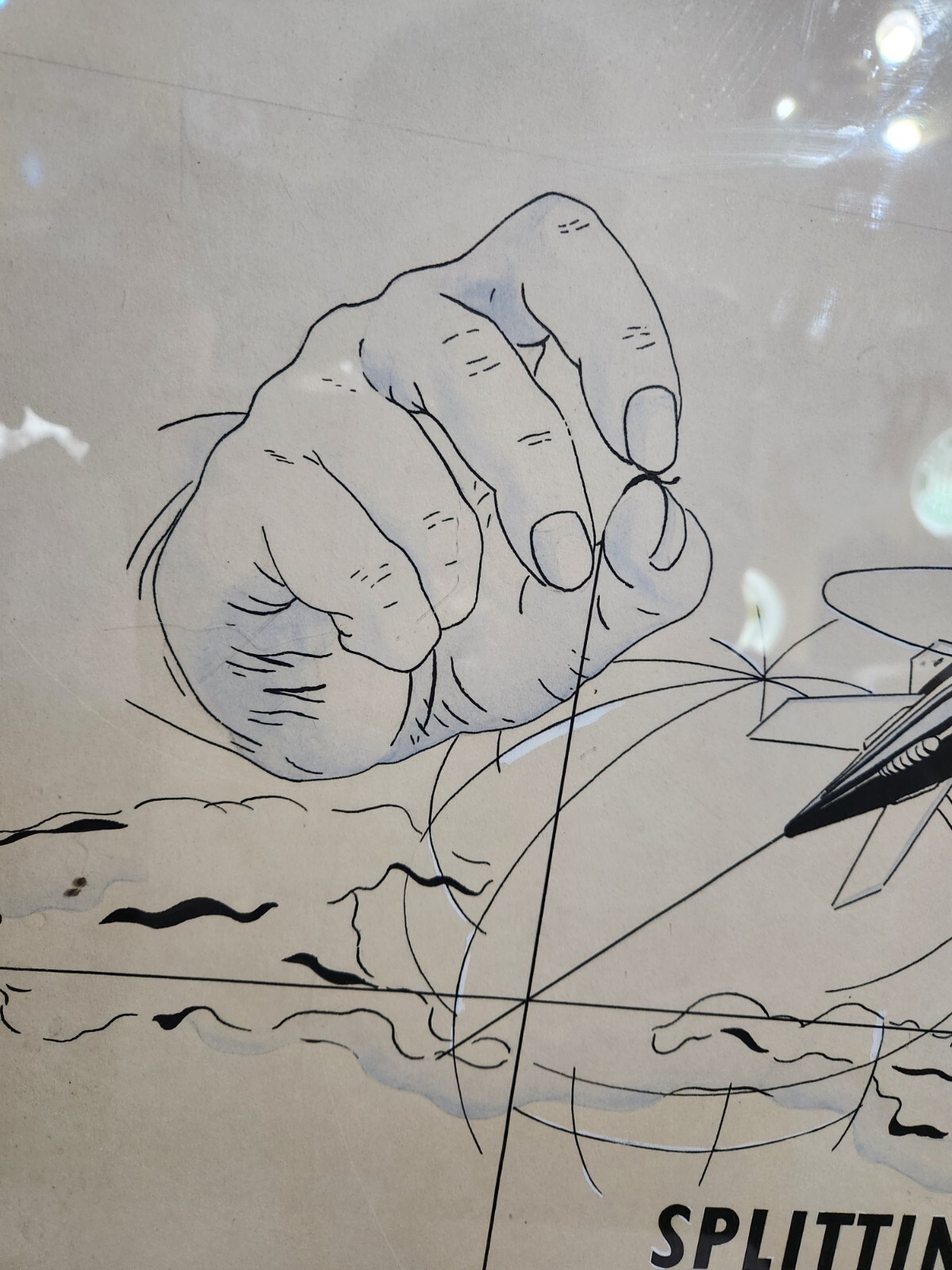 1953 1 OF A KIND ORIGINAL GENERAL MOTORS ARTIST HAND DRAWN ADVERTISEMENT EXCELLE