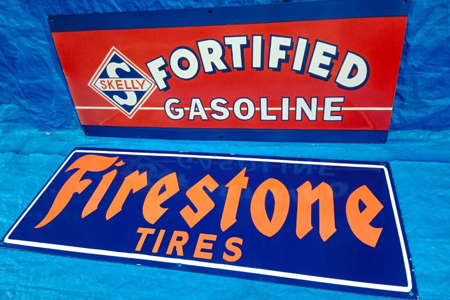 2 Porcelain Enamel Sign, More Details In Description
