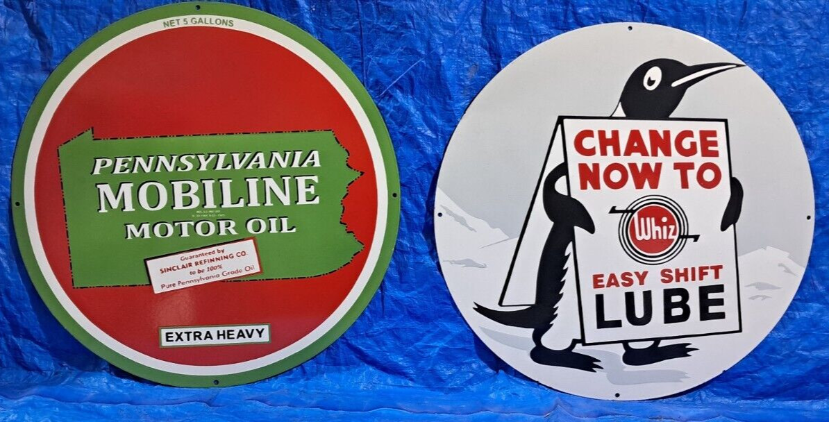 2 Porcelain Enamel Sign, More Details In Description