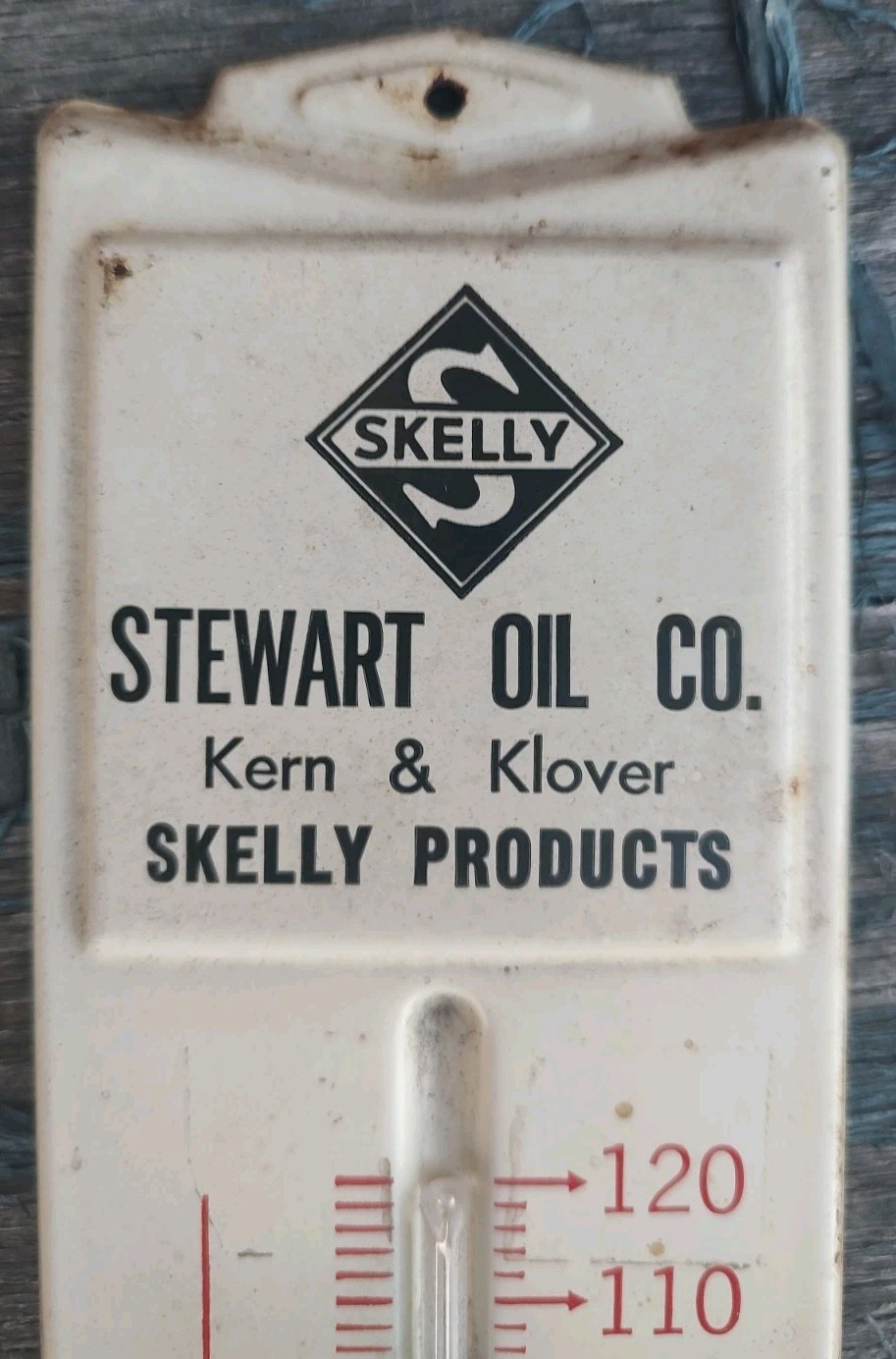 Vintage Skelly Oil Metal Advertising Thermometer Stewart Oil Co Minnesota Gas…