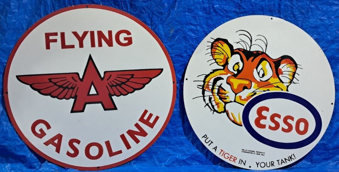 2 Porcelain Enamel Sign, More Details In Description