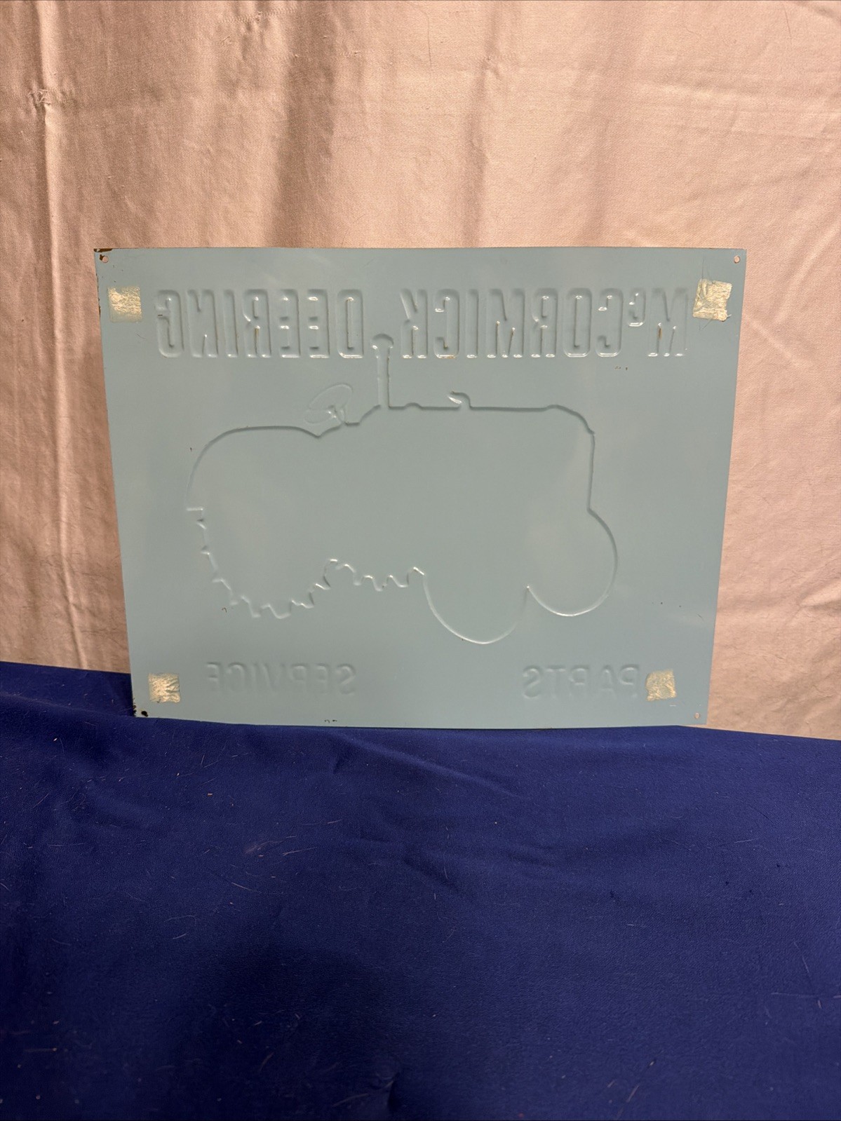 Tin Sign McCormick Deering Parts Service 14”Wx 11”H