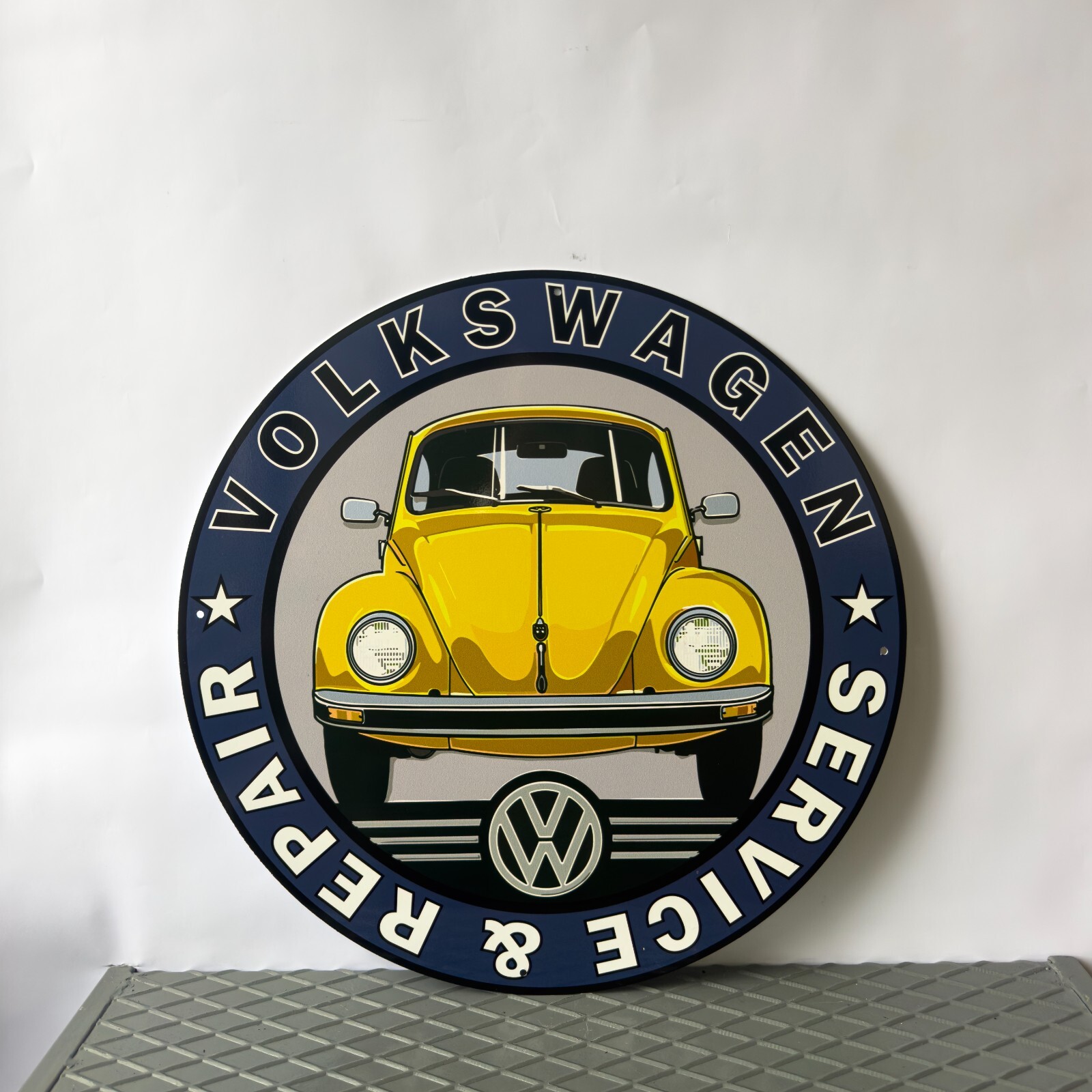 Volkswagen Beetle Service & Repair Heavy Metal Sign – XL 19.7″ (50cm)