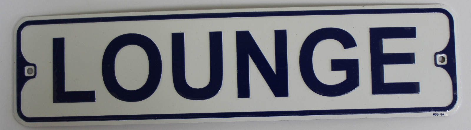 Metal Street Sign Embossed “Lounge” Home and Room Decor 3″ x 11.5″