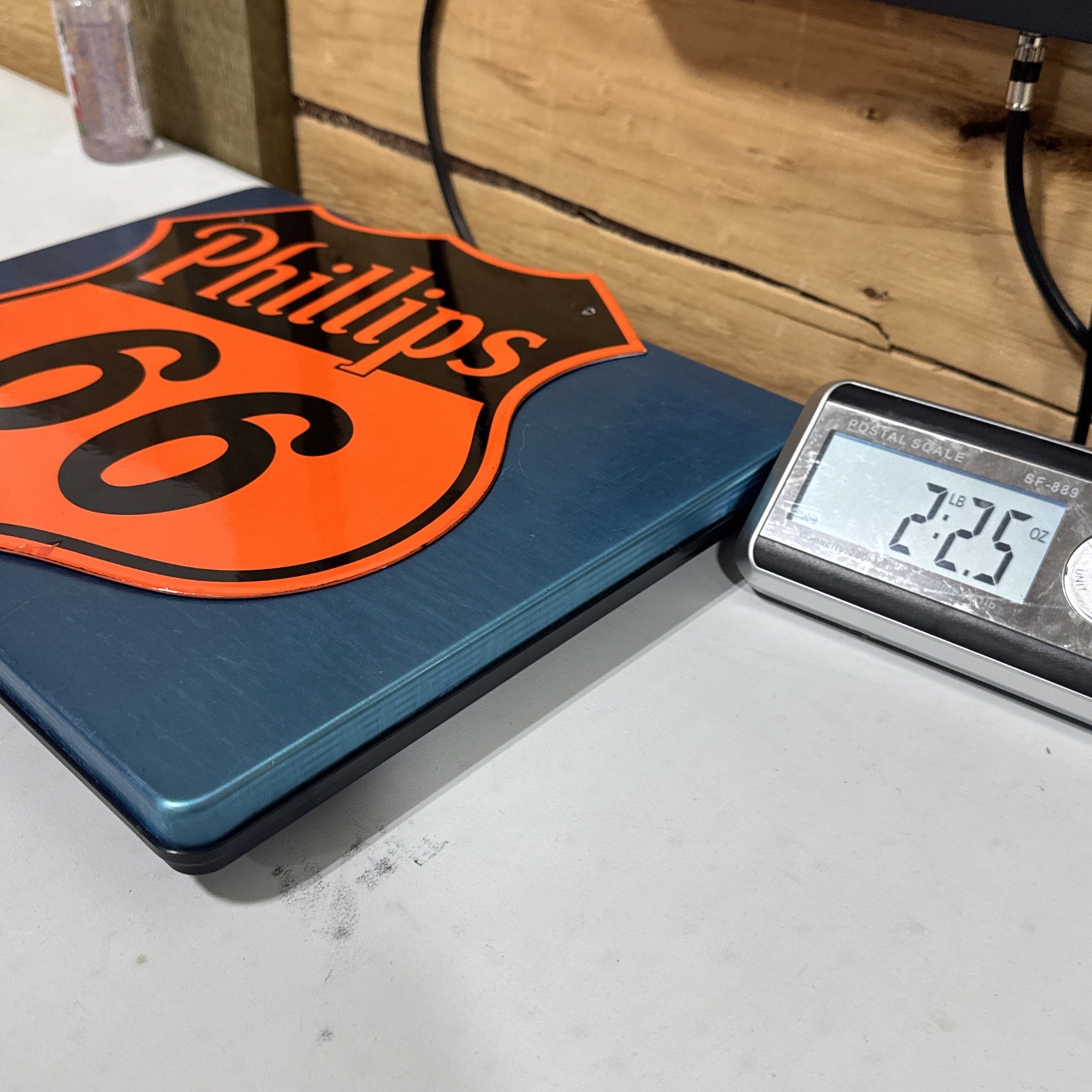 VINTAGE PHILLIPS 66 GASOLINE SIGN DEALERSHIP GAS STATION MOTOR OIL (A14,R1)