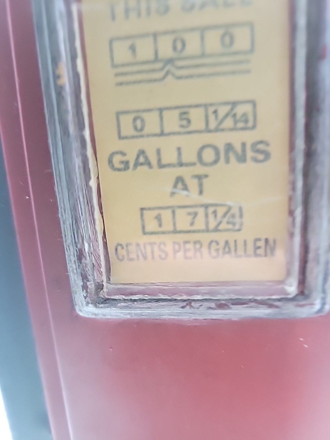 Vintage Tin Gas Pump Shelf Cabinet Display Piece 13″ Tall Red Texaco Style BoxC
