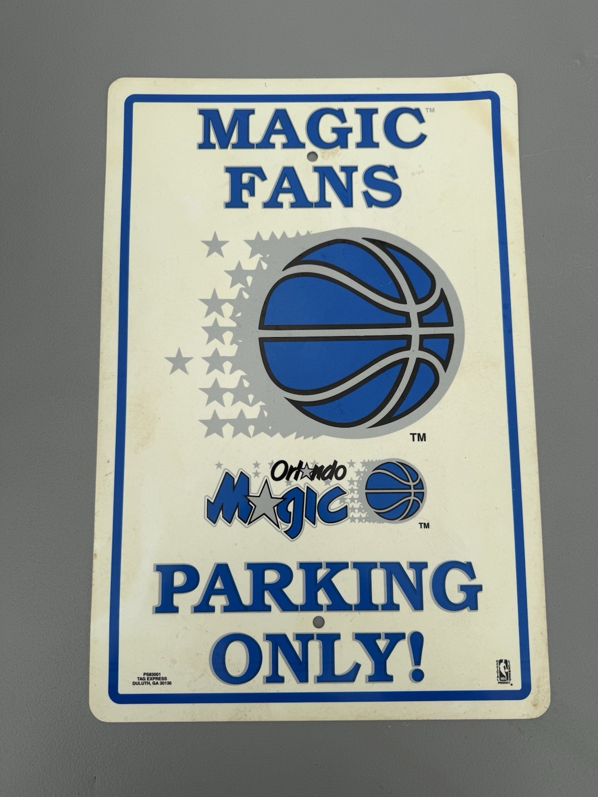 Orlando Magic Parking Only Sign – Magic Fans – NBA Vintage Garage Room Sign