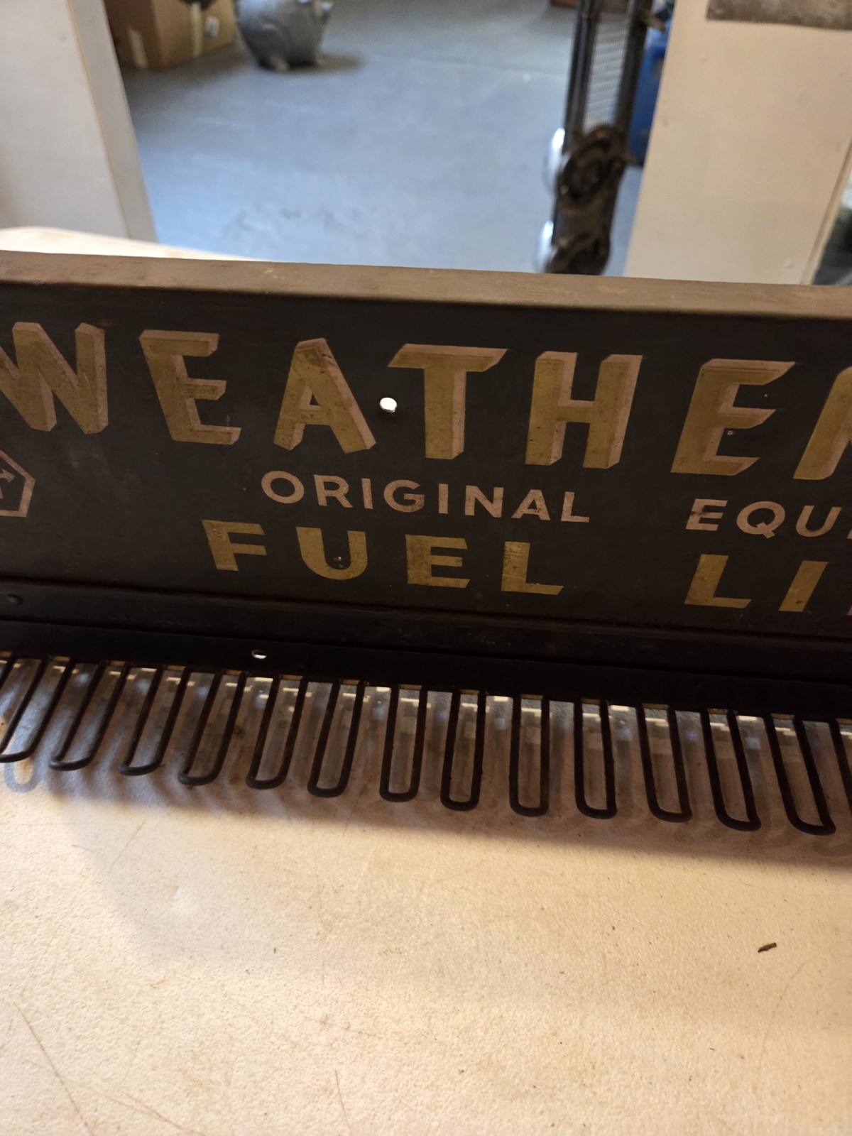 WEATHERHEAD FUEL LINES GAS OIL ADVERTISING SIGN Store Display Rack