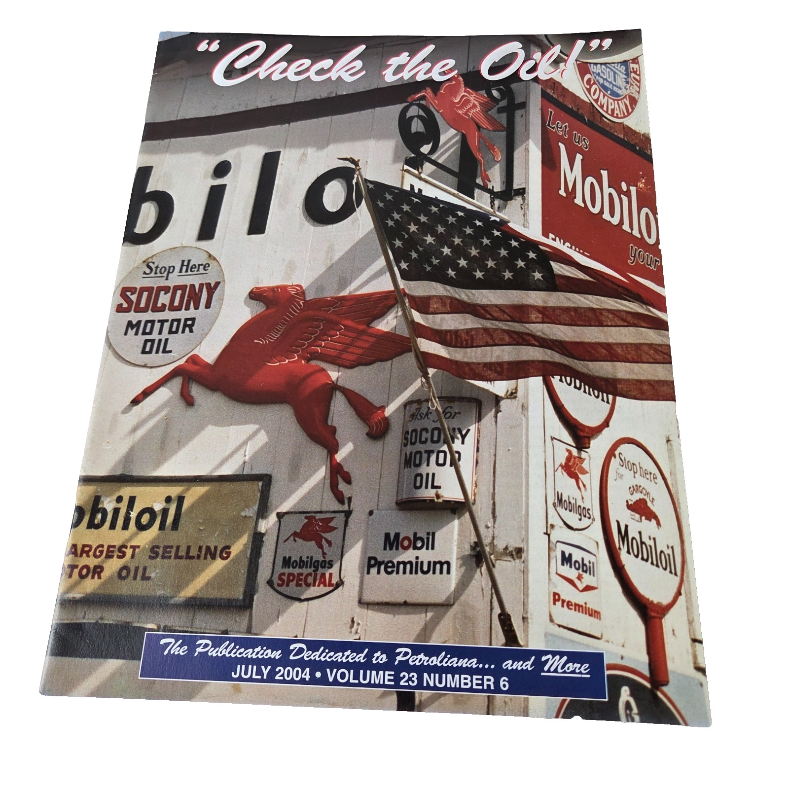 Vintage Porcelain Gasoline Magazine – Mobil Gas Pump Porcelain Shell Ad Sign
