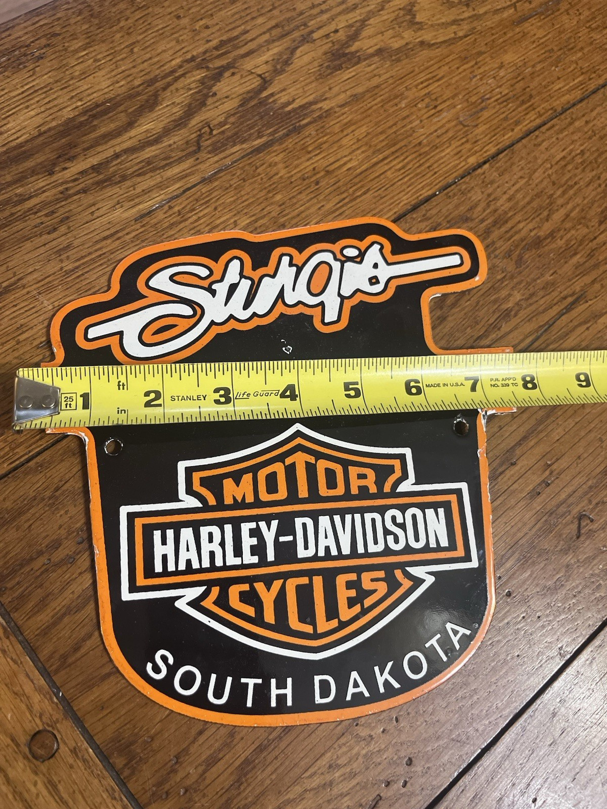 NICE HARLEY DAVIDSON MOTORCYCLES STURGIS SOUTH DAKOTA PORCELAIN SIGN