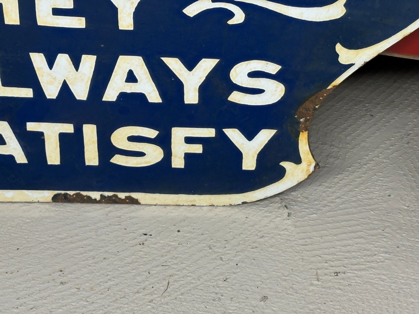 ORIGINAL 1930’s/1940’s (NATIONAL STOVES & RANGES) PORCELAIN FLANGE SIGN, RARE