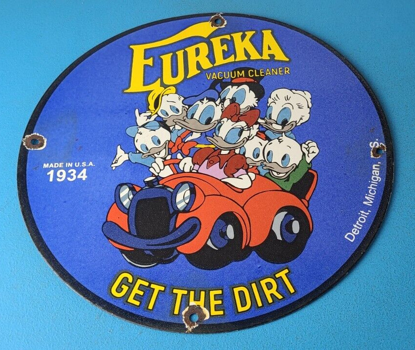 Vintage Eureka Vacuum Sign – Shop Shop Porcelain Store Display Gas Station Sign