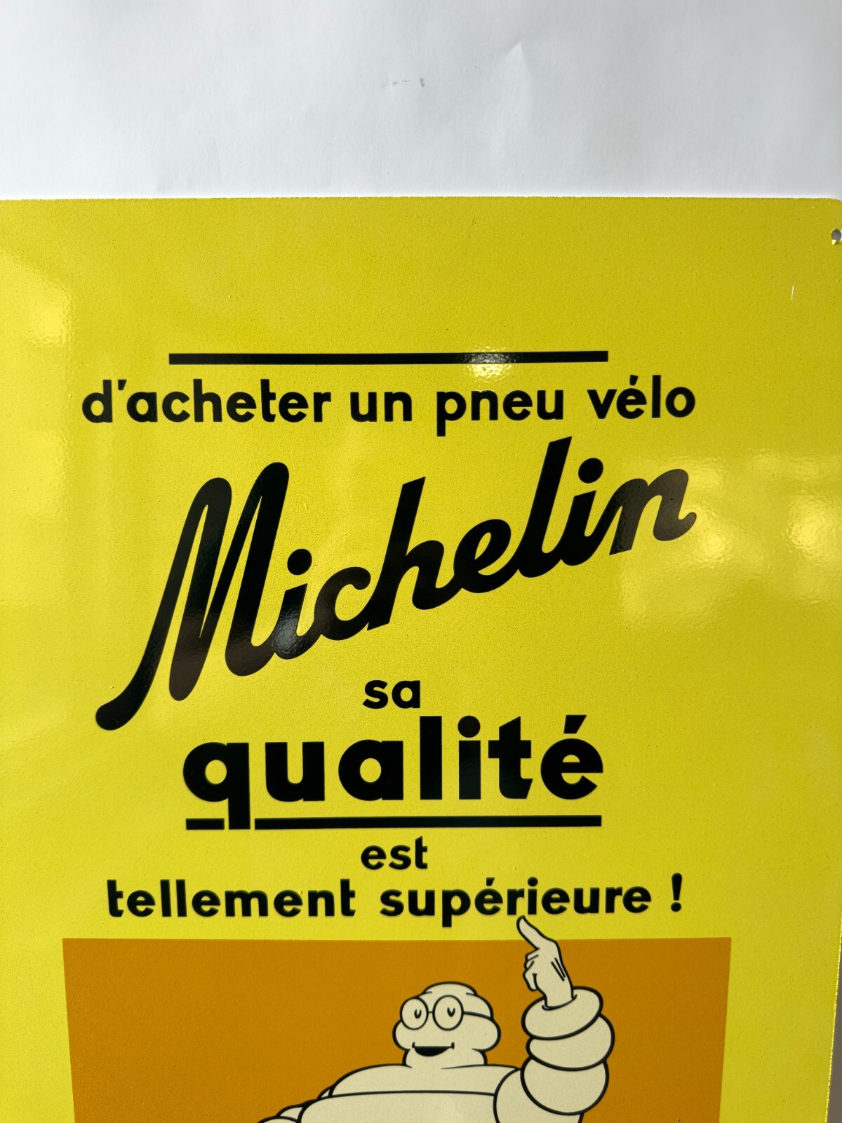 Vintage Michelin Bicycle Tire French Bibendum Metal Sign – 24″x16″ (60×40 cm)