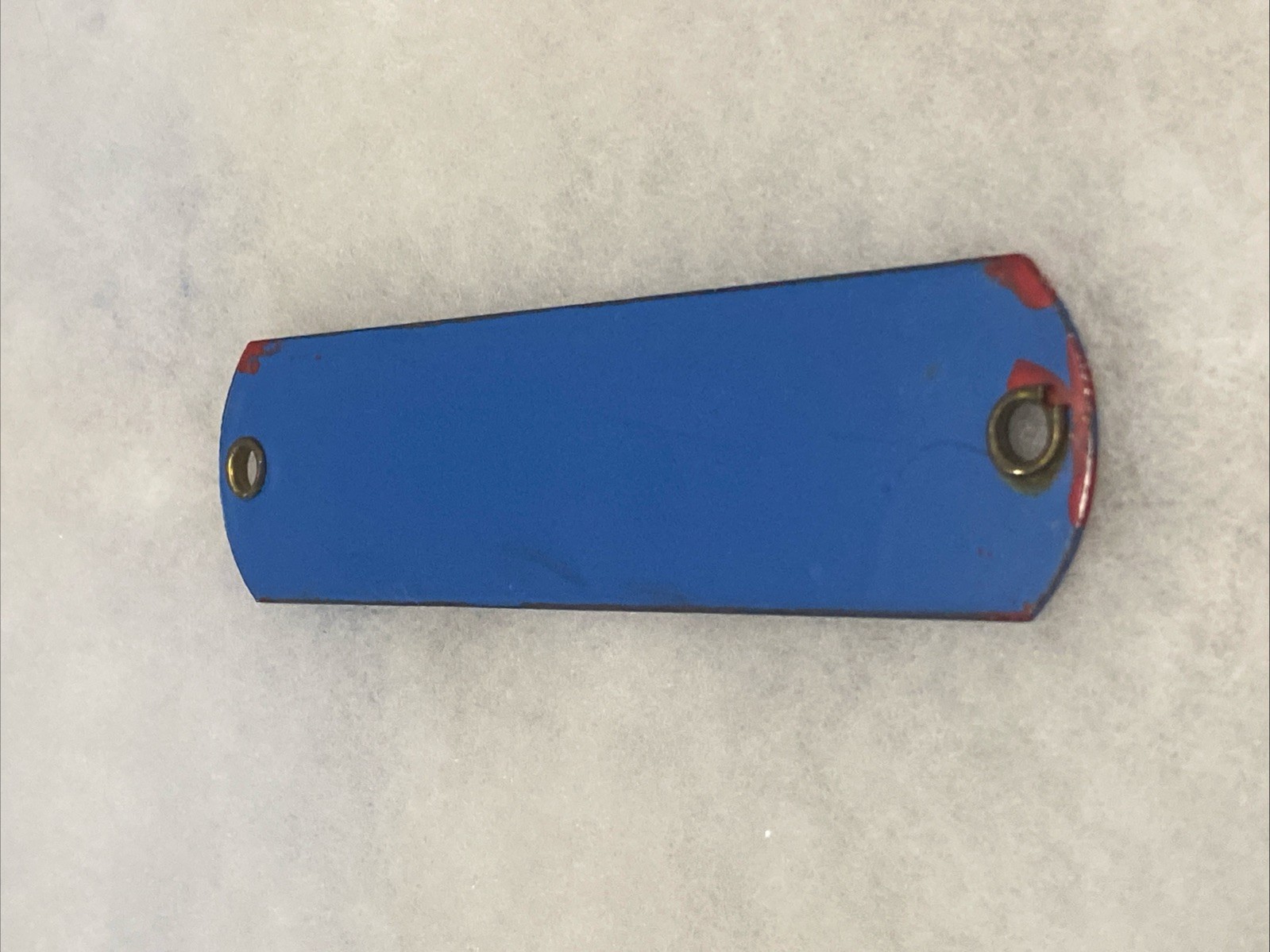 Vintage Chevron Supreme Gasoline Porcelain Gas Pump Tag Sign Lt Blue 6″
