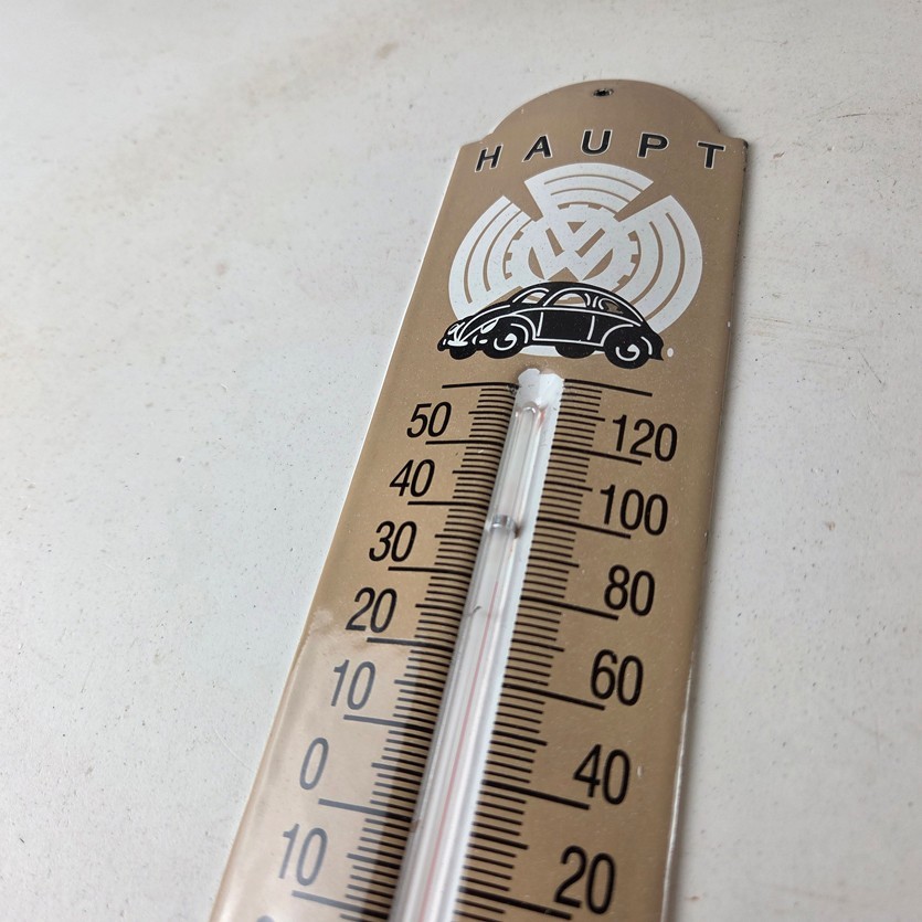 Vintage Volkswagen Automobiles Sign – Service Bug Sign on Porcelain Thermometer