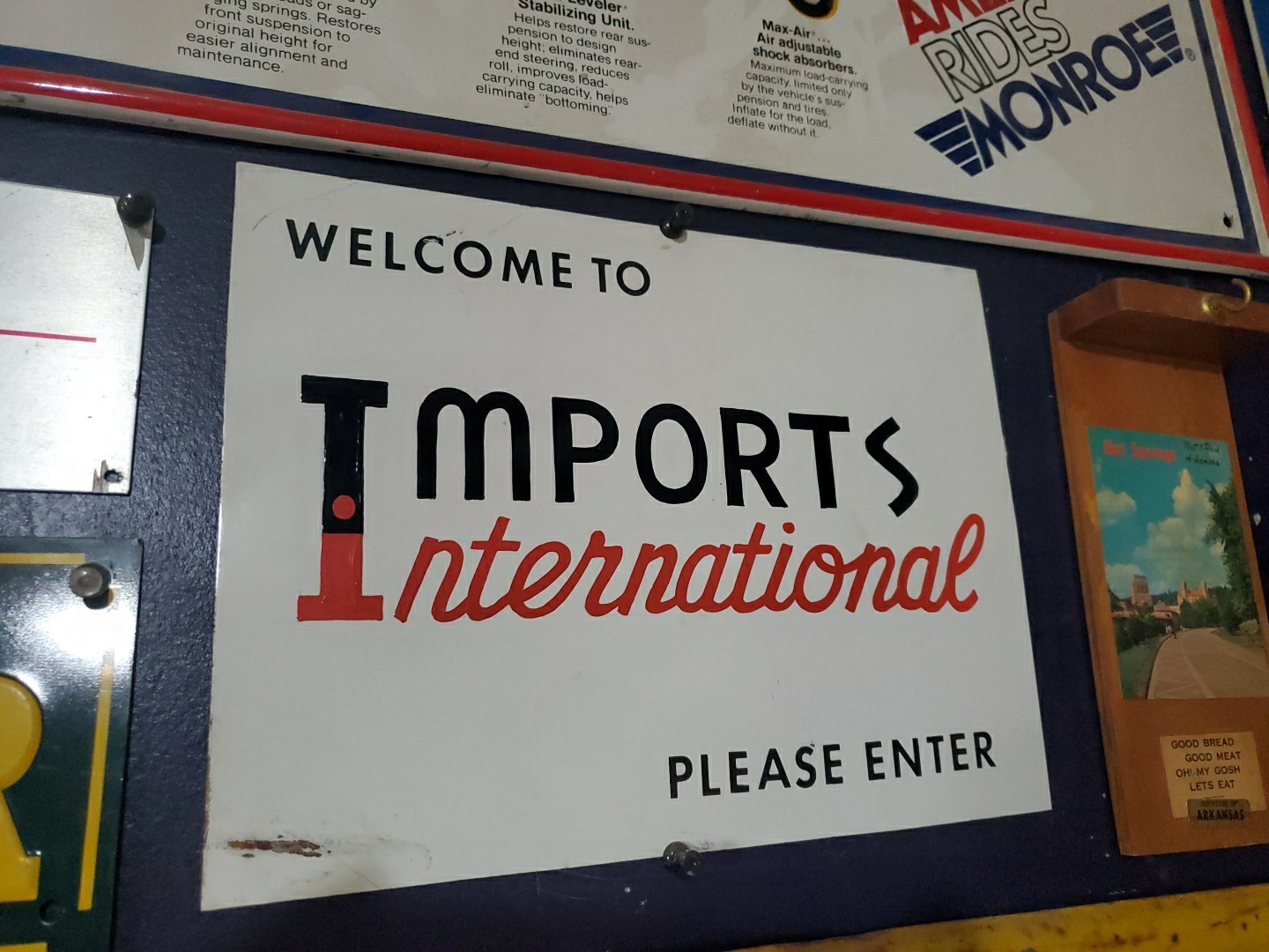 Imports International Audi BMW Porsche 14.5 x 8 Trade Sign Exotic Cars Miami FL