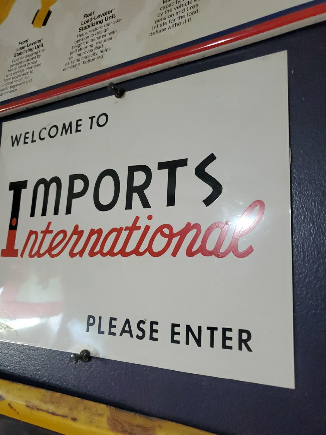 Imports International Audi BMW Porsche 14.5 x 8 Trade Sign Exotic Cars Miami FL