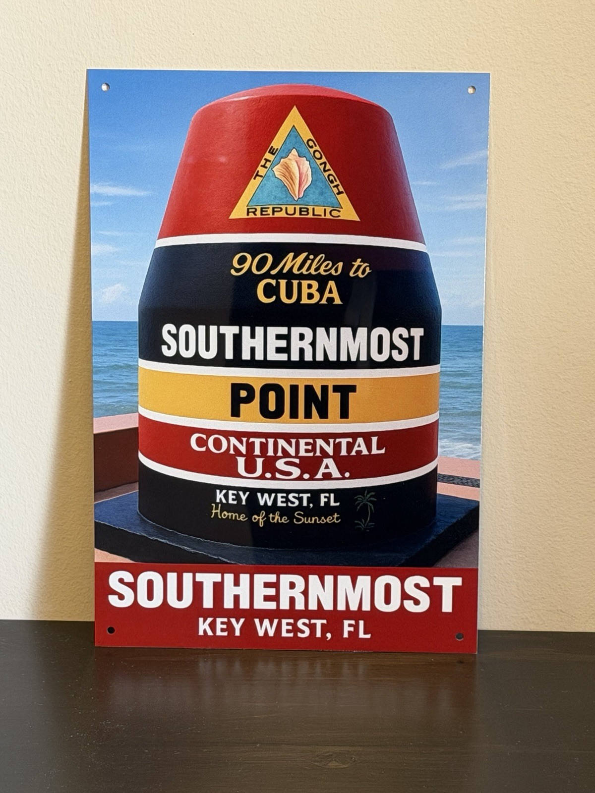 Southernmost Point Key West Florida 90 Miles From Cuba Metal Sign