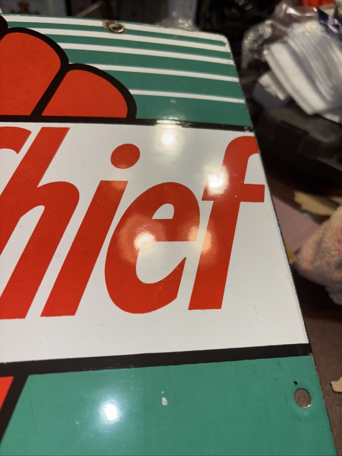 Vintage Skychief Texaco Pump Plate Dated 3-10-47