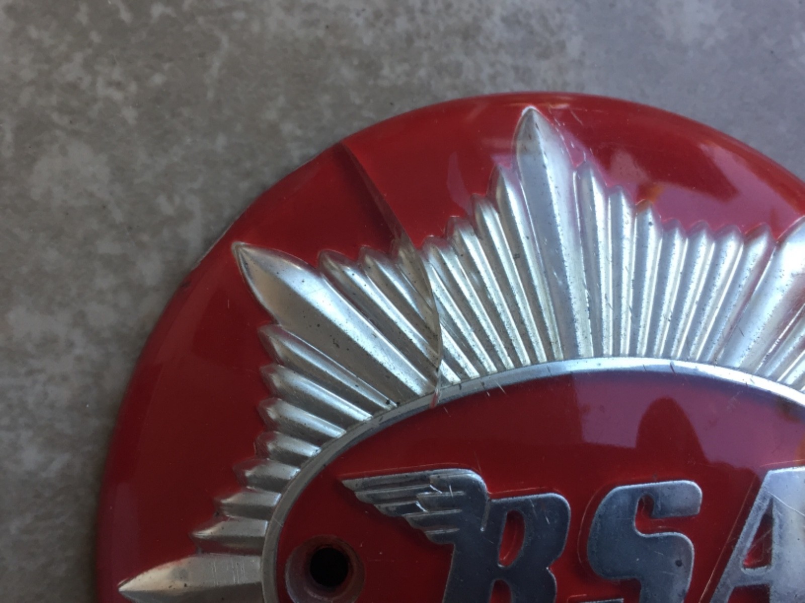 Vintage BSA Motorcycles 4″ Plastic Round Logo Sign
