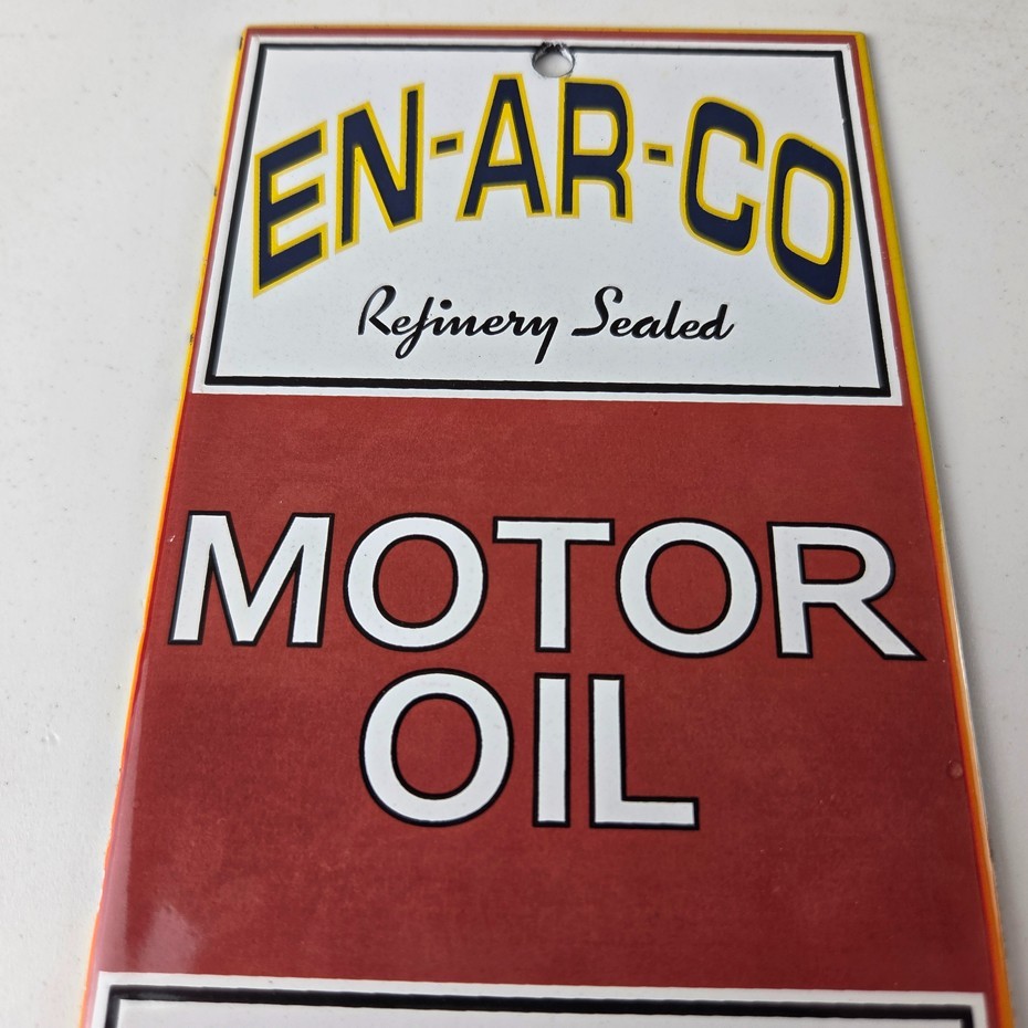 Vintage White Rose Gasoline Sign – ENARCO Canada Service Station Gas Pump Sign