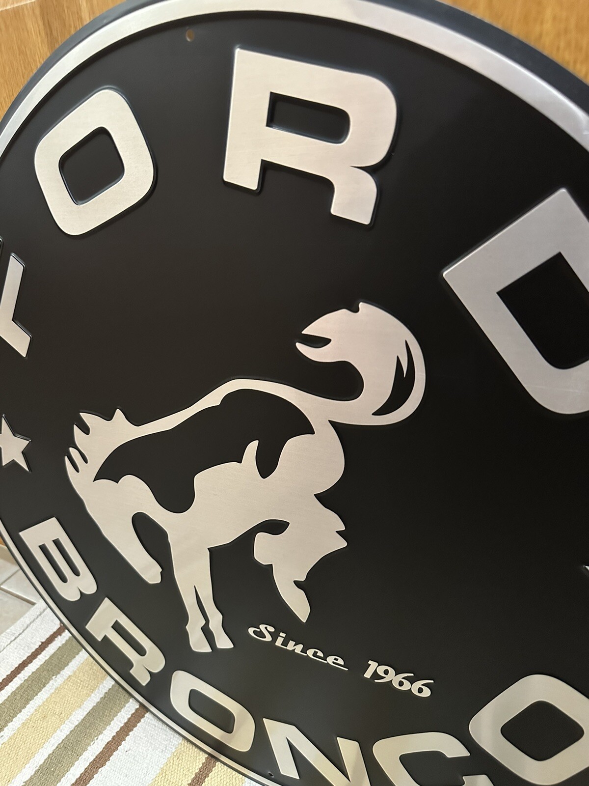 Ford Bronco Sign Metal Parts Tools Gas Oil Bar Pub Vintage Style Wall Decor