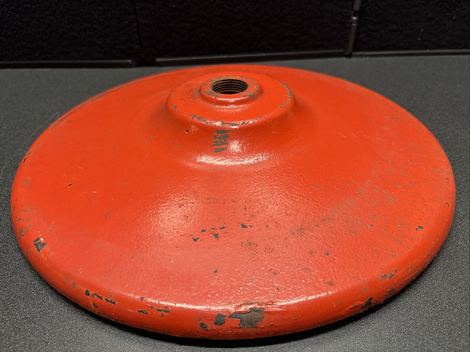 15” VINTAGE CAST IRON BASE LOLLIPOP SIGN GUM-BALL MACHINE STAND ADVERTISING BASE