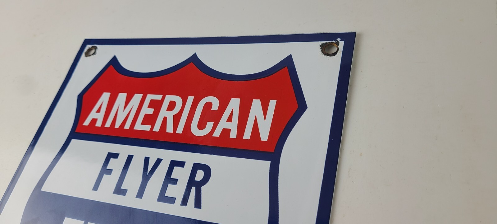 Vintage American Flyer Trains Sign – Lionel Railroad Porcelain Gas Pump Sign
