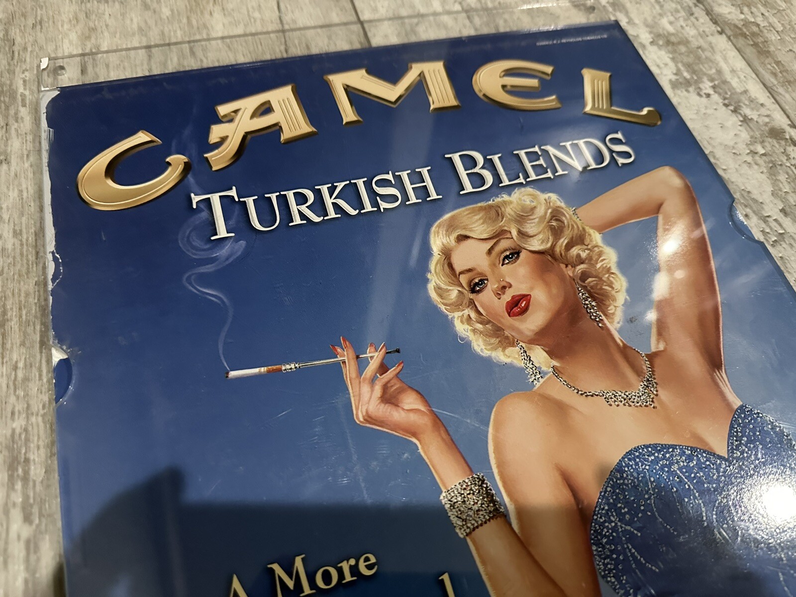 VINTAGE Camel Cigarette Gas Station Acrylic Advertising Sign (2003)
