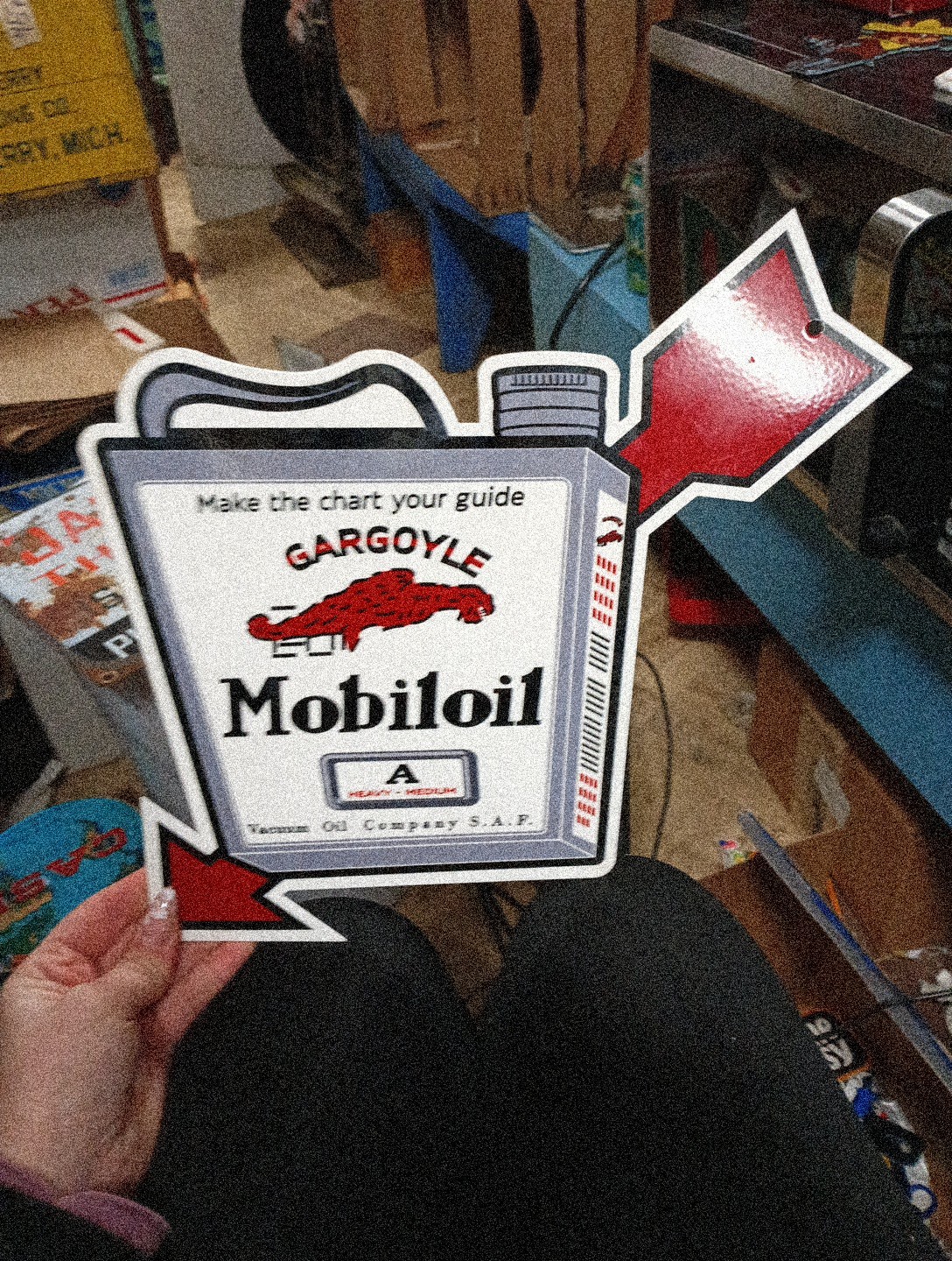 Powder Coated Gargoyle Mobiloil Sign