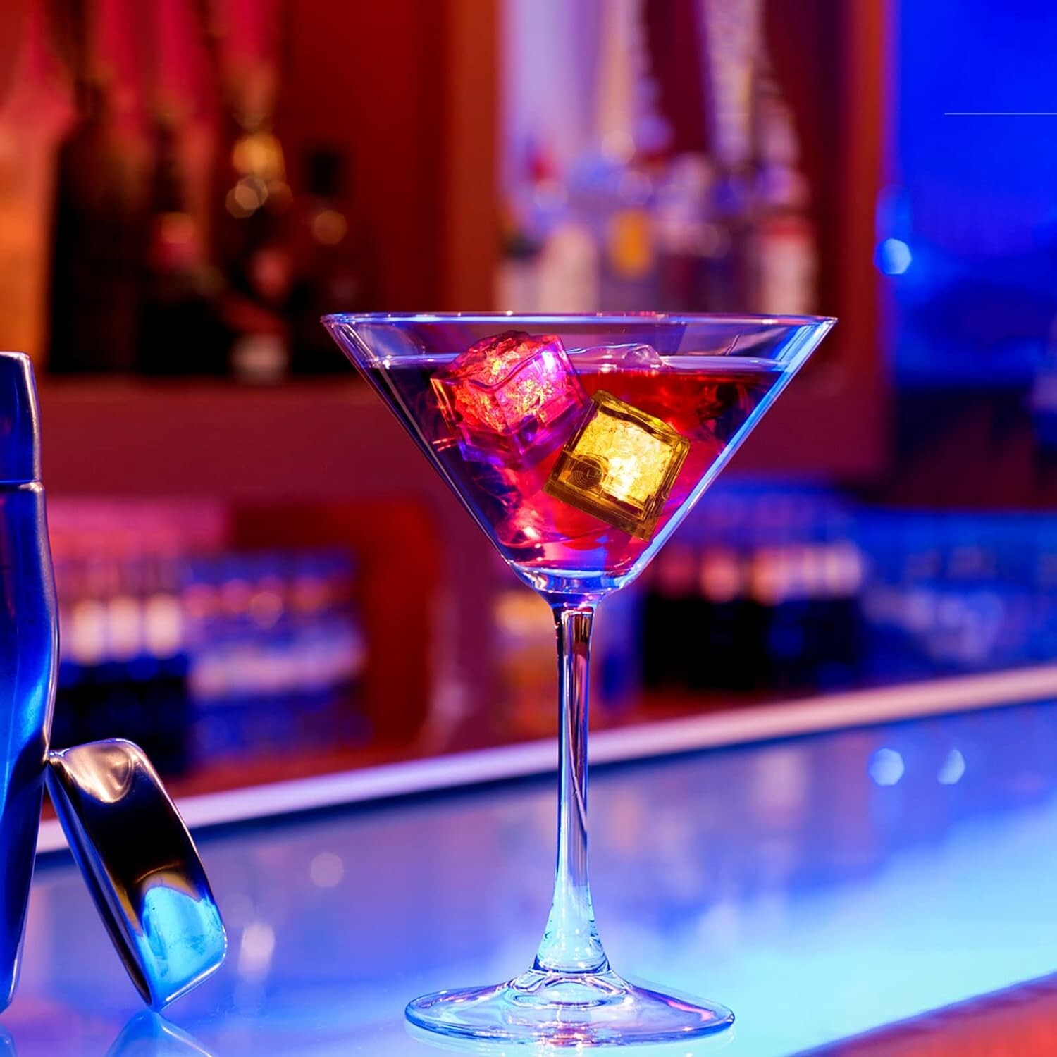 Rechargeable LED Ice Cubes – Food-Grade Party Lights for Festive Fun