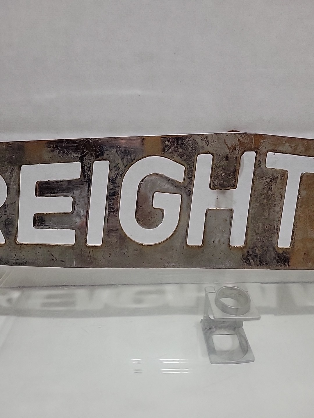 Vintage Metal FREIGHTLINER Trucker Plaque 24″×4,5″ Delivery Freight Truck Sign