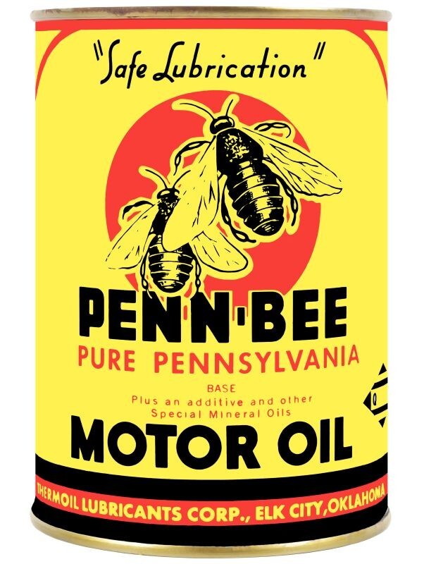 Penn-Bee Motor Oil of Oklahoma City DIECUT NEW 28″ Tall Sign USA STEEL XL Size