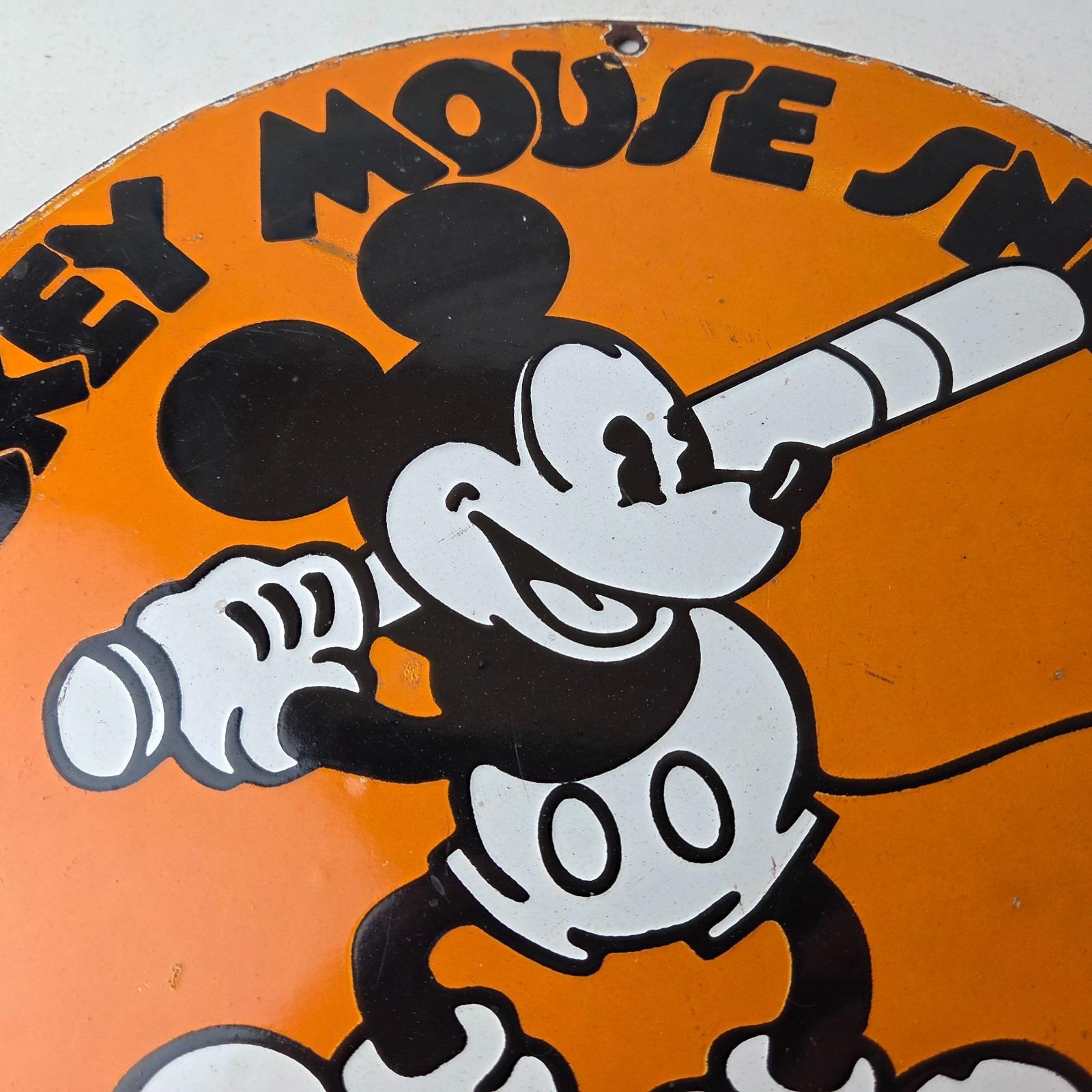 Vintage Converse Shoes – Mickey Mouse Porcelain Gas Pump Service Station Sign