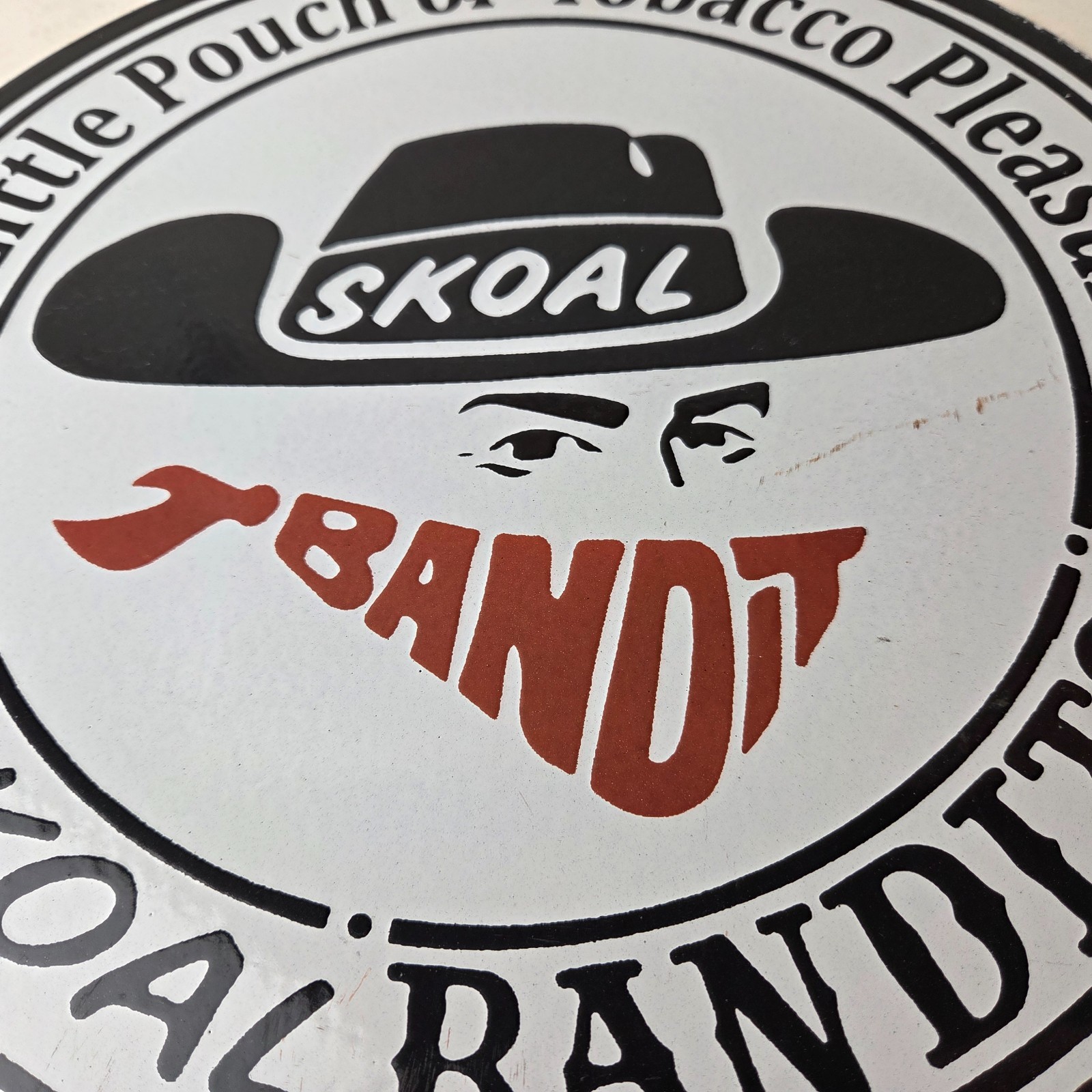Vintage Skoal Sign – Tobacco Chew Gas Pump Display Porcelain Ad Sign