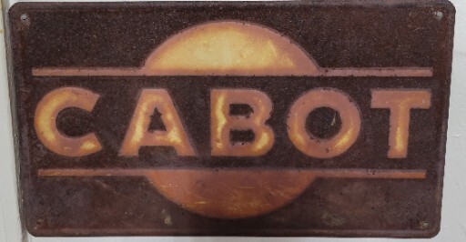 Vintage Metal Cabot Pumping Unit Sign 13 1/4×8
