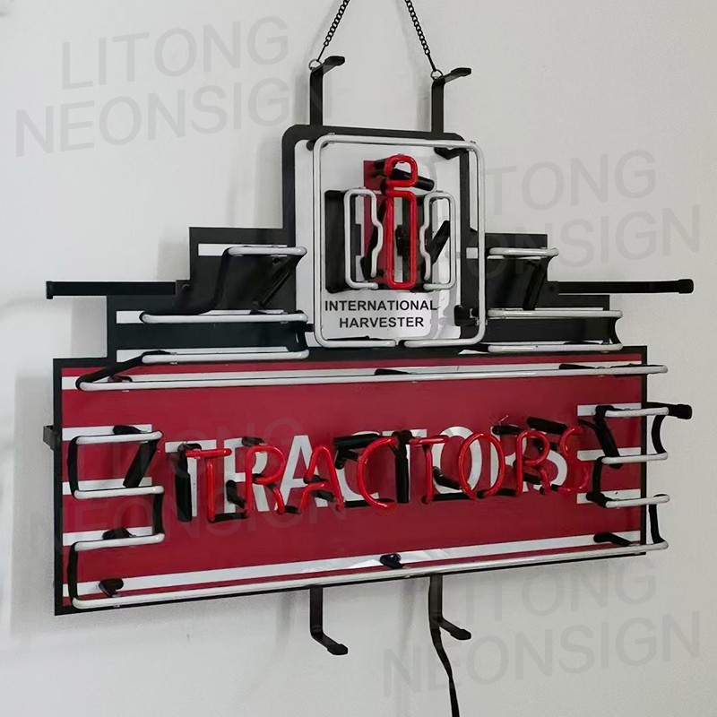 US STOCK IH Tractors Garage Neon Sign 24″x20″ Bar Pub Man Cave Wall Decor Gift
