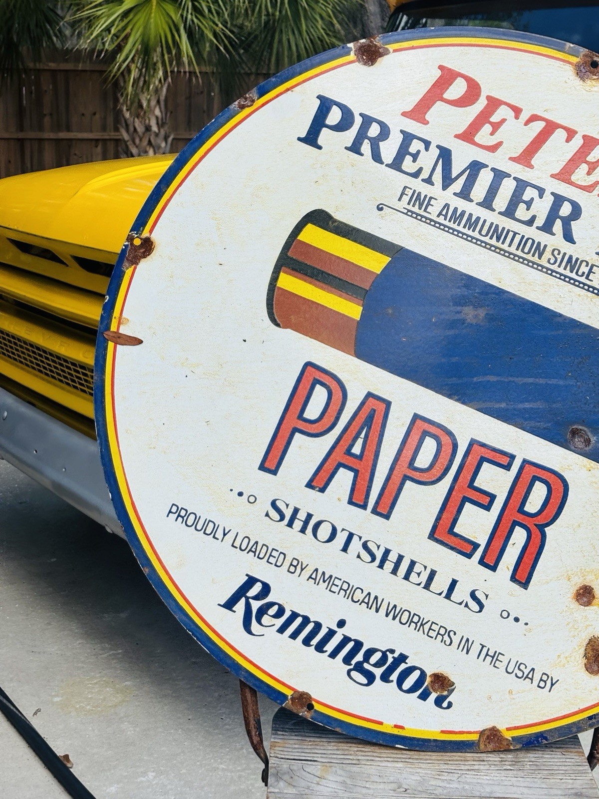 Remington Porcelain Advertising Sign Roughly 30 Inches