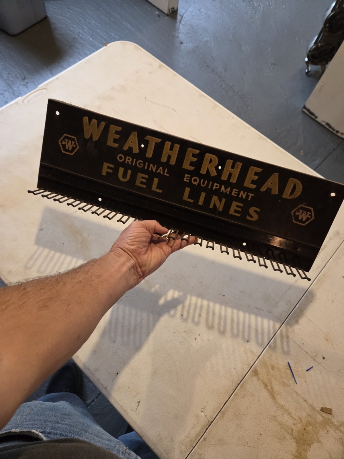 WEATHERHEAD FUEL LINES GAS OIL ADVERTISING SIGN Store Display Rack