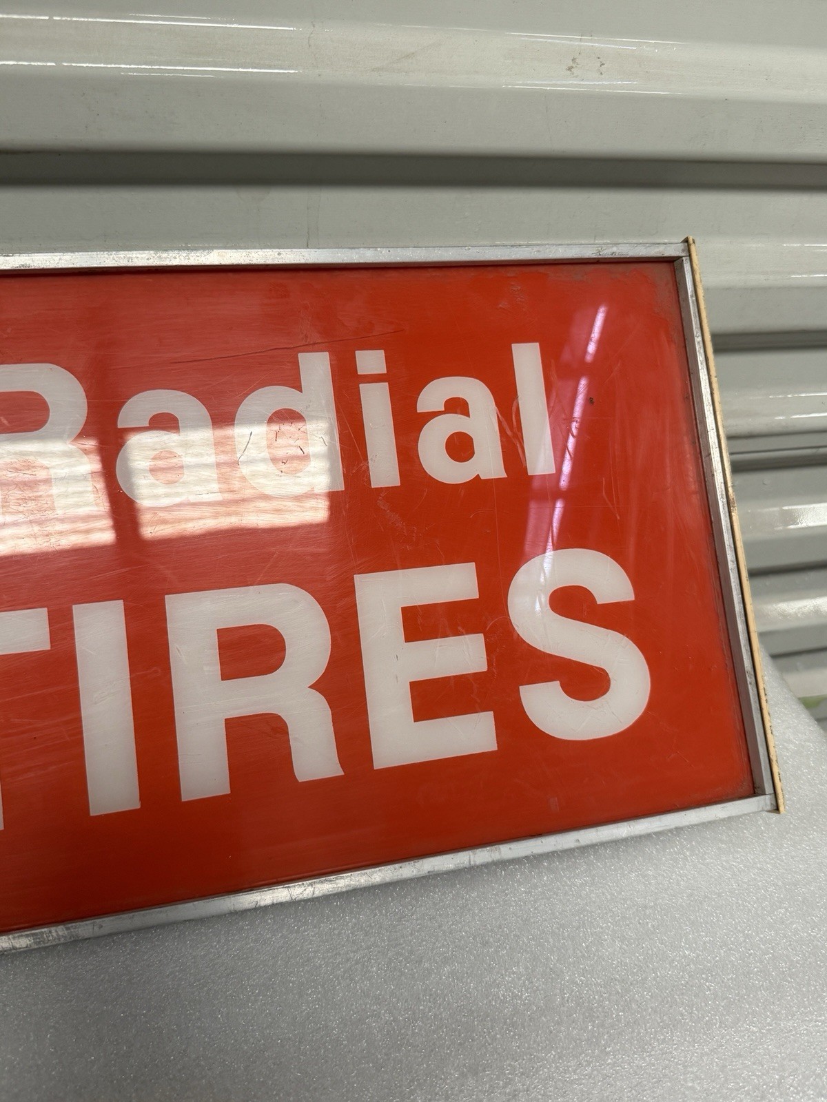 Vintage SEMPERIT Radial Tires Light Up Dealer Service Shop Sign VW Porsche BMW