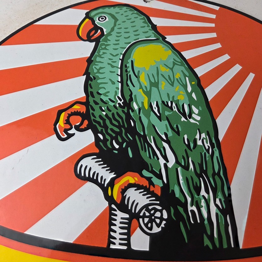 Vintage Polly Motor Oil Sign – Porcelain Premium Gasoline Pump Sign