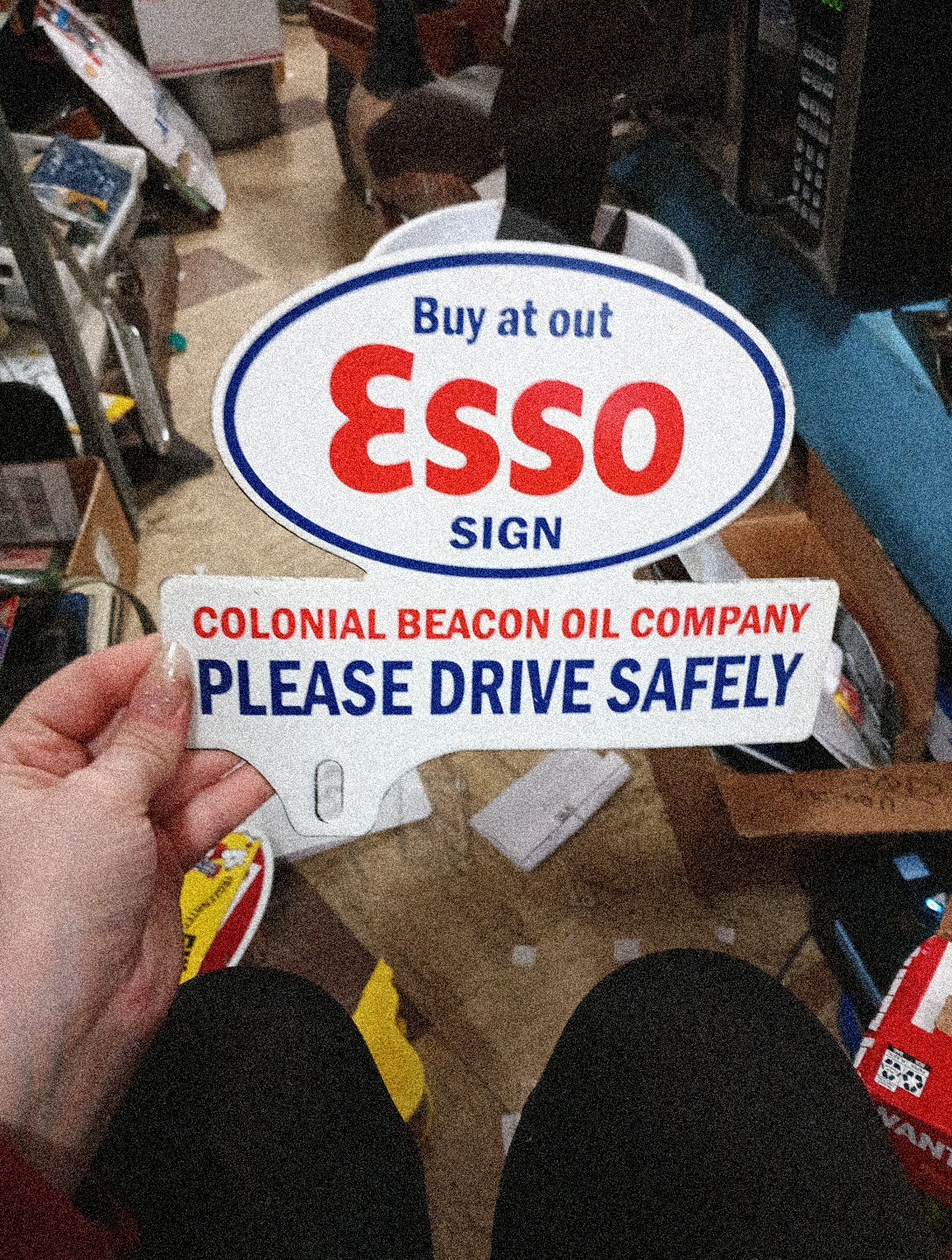Porcelain Buy At Out Esso Sign Topper